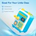 Piggy Bank for Boys & Girls, Electronic Money Box, Automatic Paper Money Scroll ATM Money Bank, Cash Coin Can with Password & Simulated Face Recognition, Great Treat for Kids (Blue)